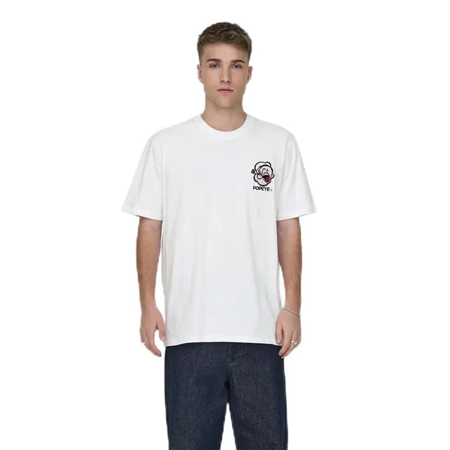 ONLY & SONS Popeye Life t-shirt M girocollo cotone bio
