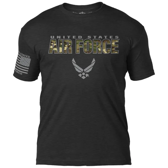 7.62 Design USAF Camo Text maglietta nero mimetico