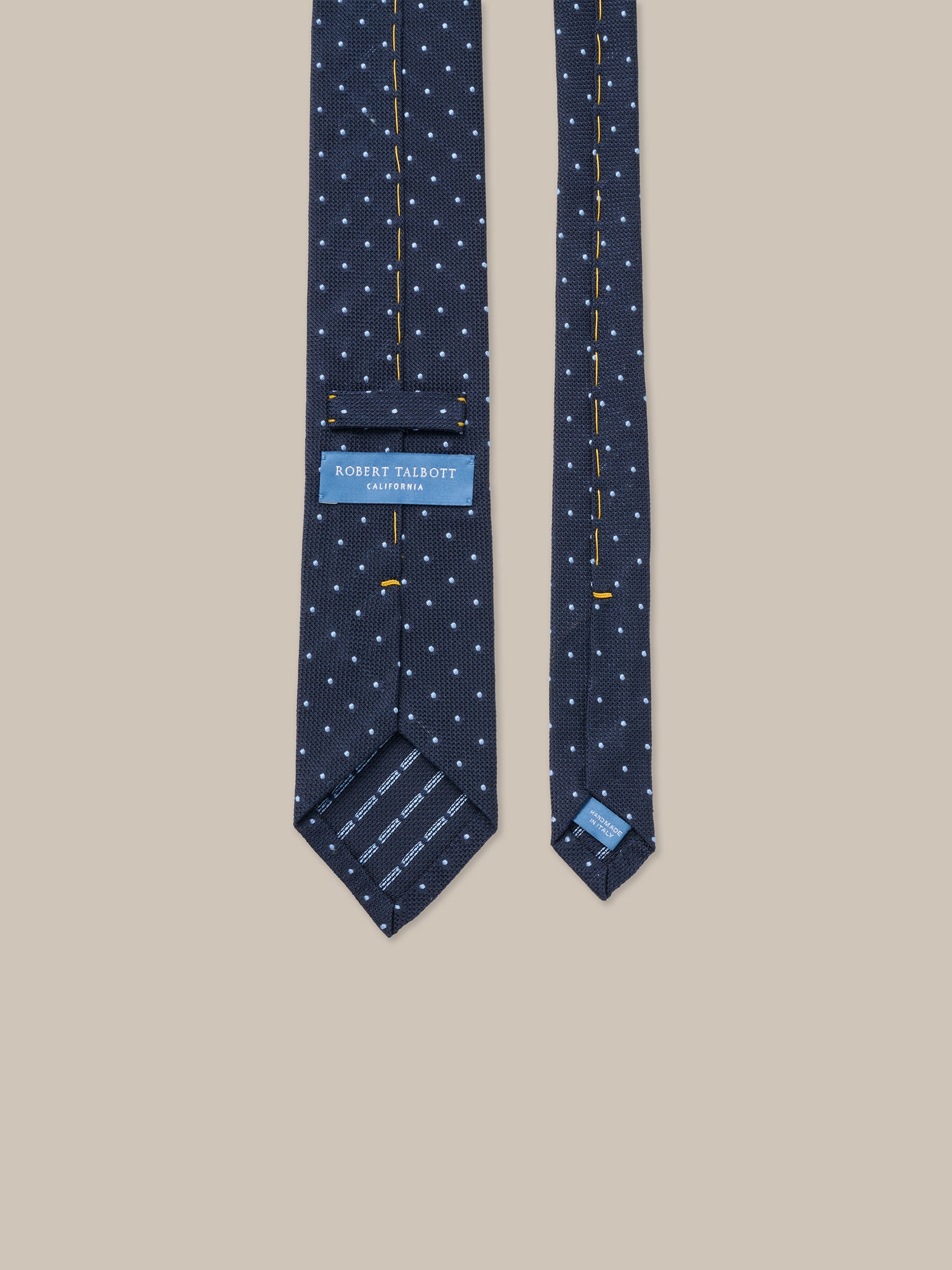 Robert Talbott Duvall Spot Grenadine cravatta seta blu
