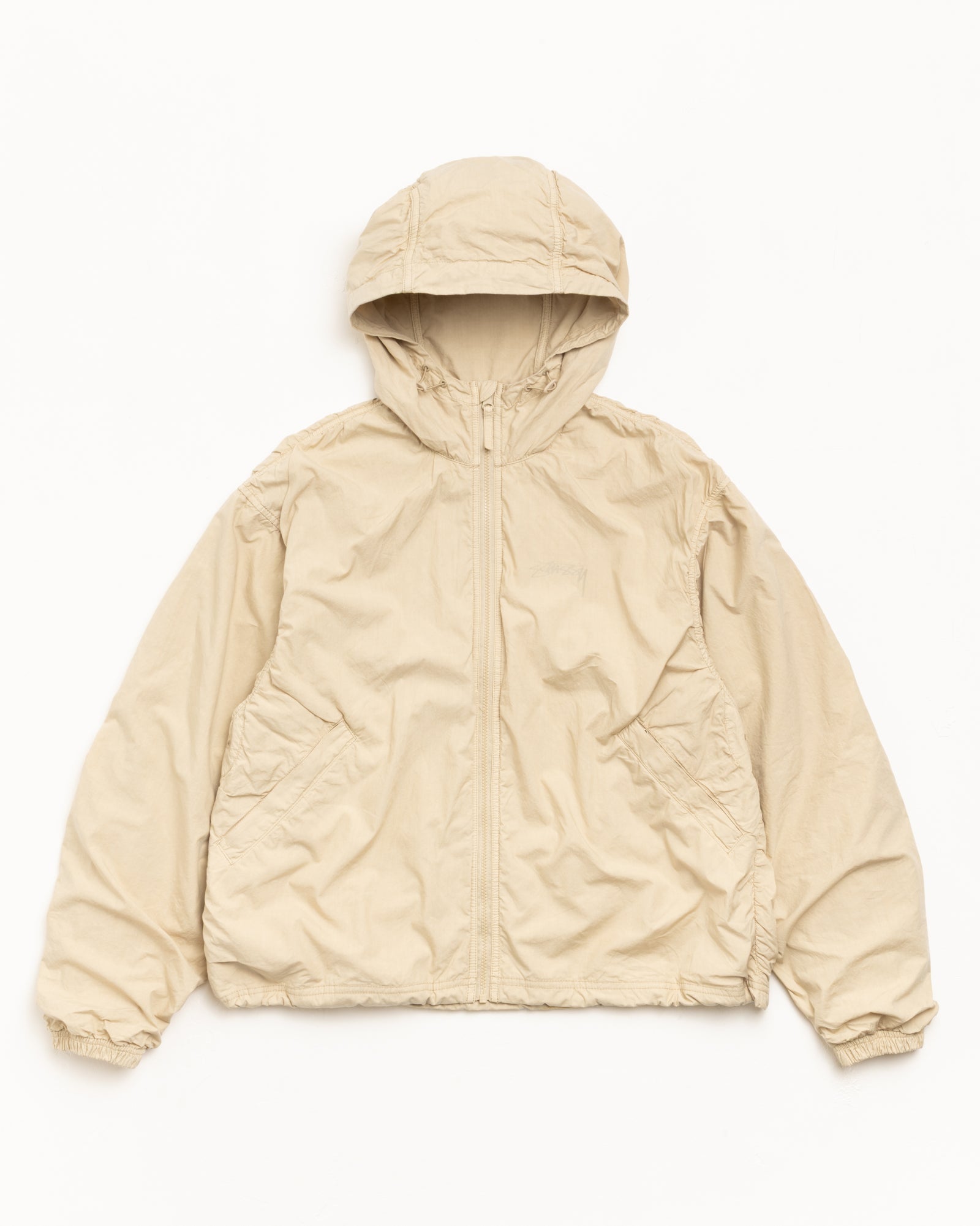 Stussy Double Cotton Giacca Cappuccio Sabbia