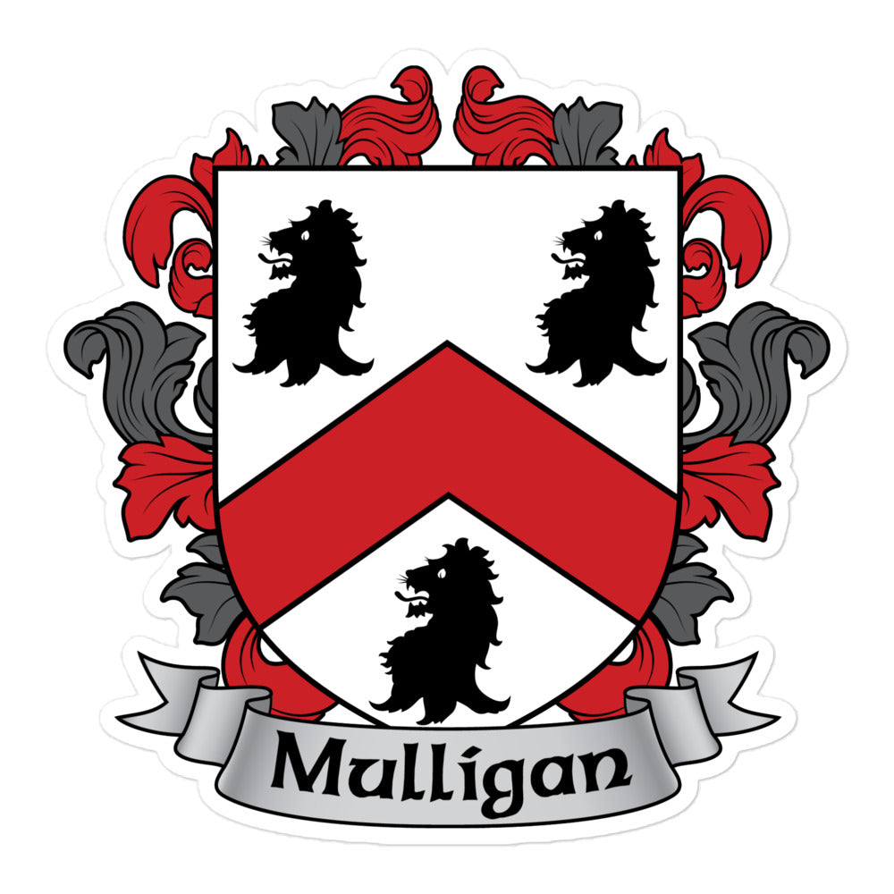 7.62 Design Mulligan Irish Coat of Arms Adesivo Vinile 7,5 cm