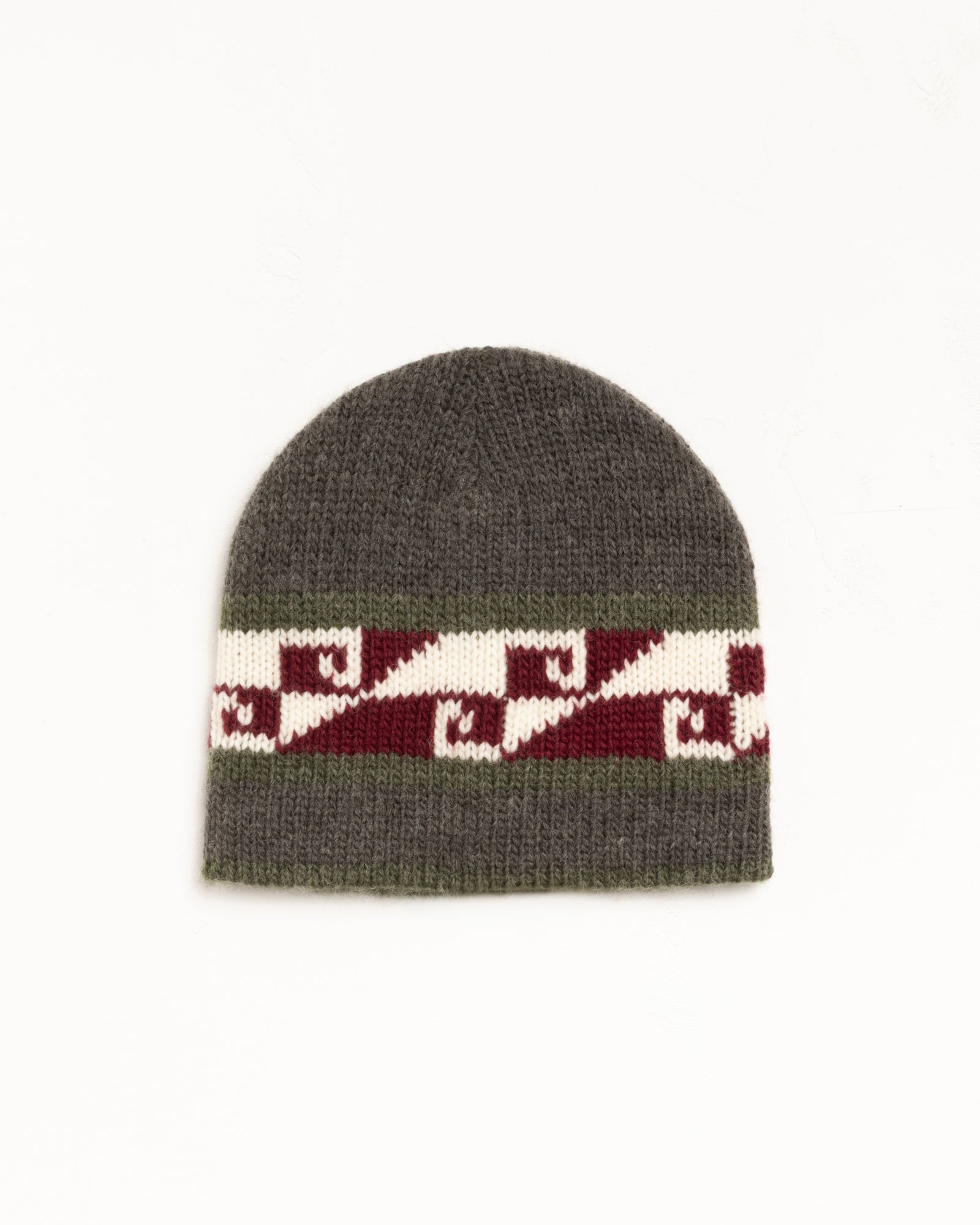 Stussy Waves Skullcap berretto Charcoal jacquard lana