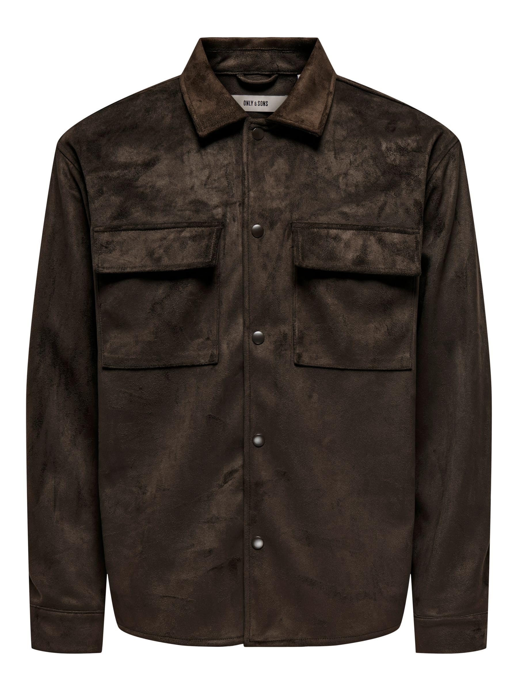 Only & Sons Onsravi Shacket uomo XL scamosciato