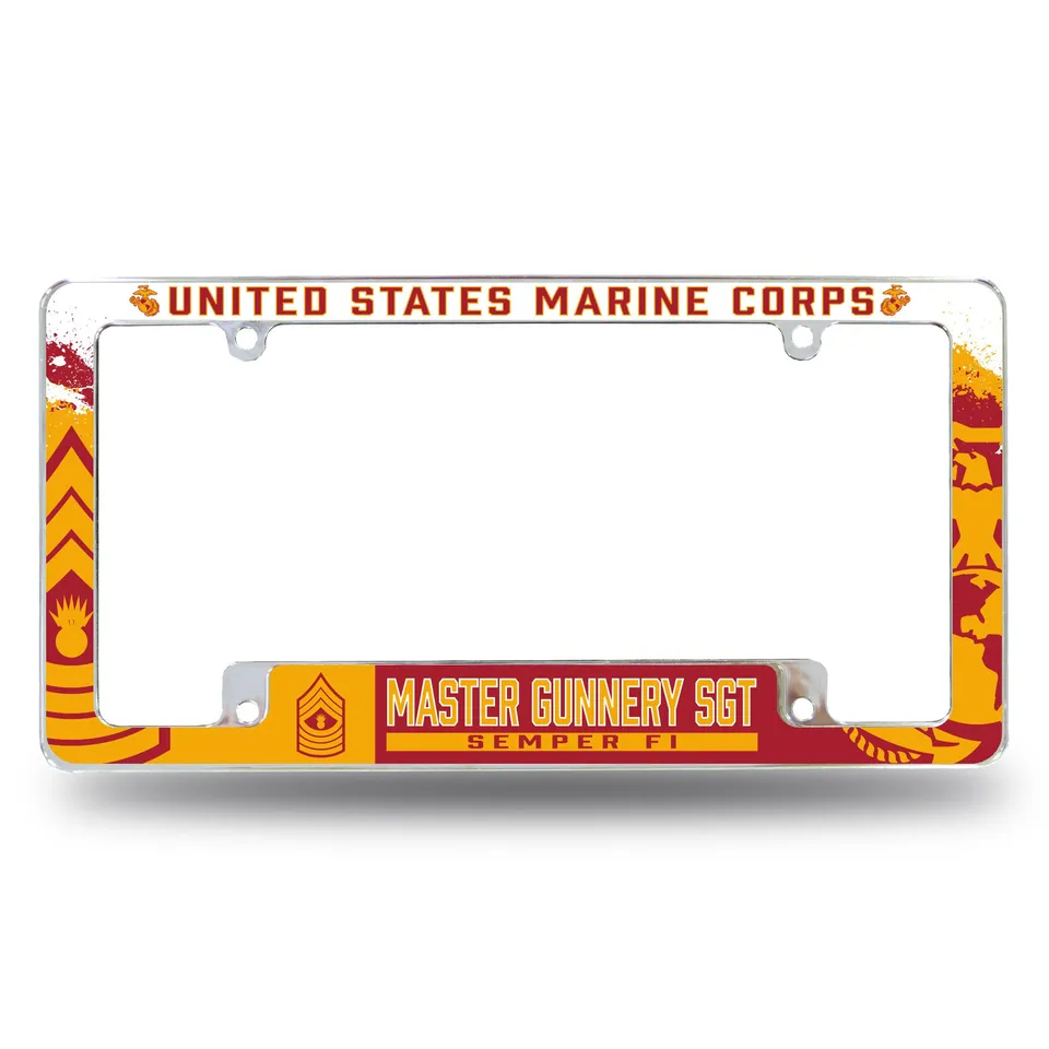 7.62 Design Marine Corps E-9 cornice targa auto cromata 6x12,25"