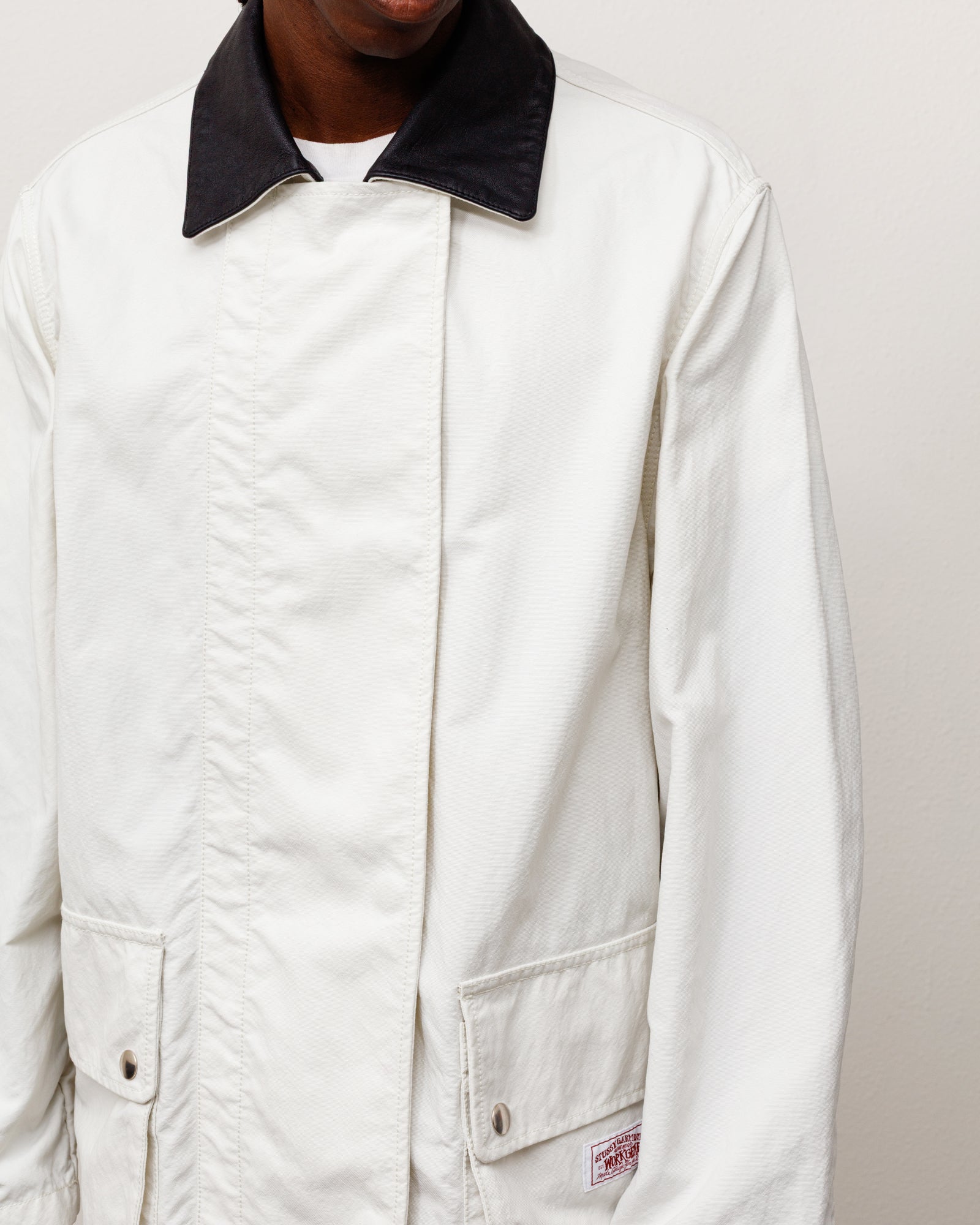 Stussy Fireman Jacket giacca nylon bone sfoderata
