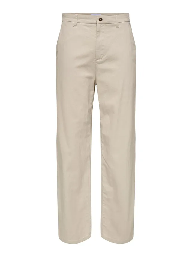 ONLY & SONS pantalone uomo Nero 33W 32L cotone