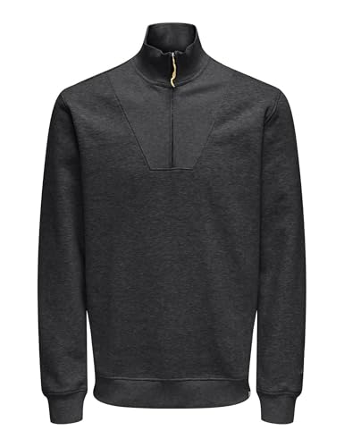 Only & Sons Onsriley Life Reg Felpa Zip 1/4 Uomo XL