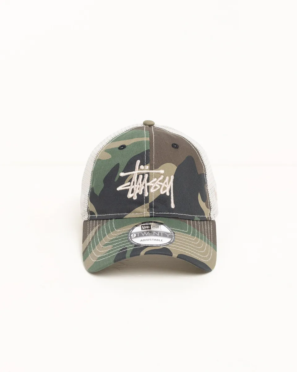 Stussy Headwear 9Twenty Basic Trucker Cappello Woodland Camo