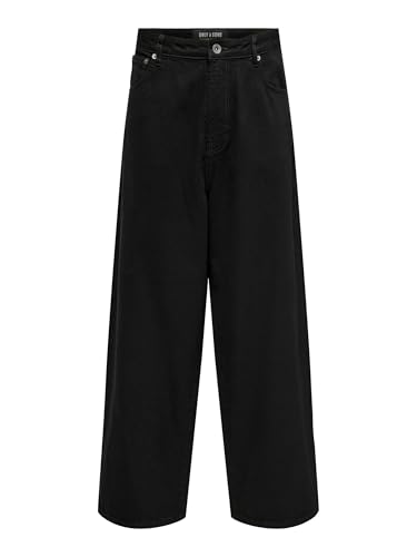 Only & Sons Onscarl Balloon Jeans Uomo 32W/32L Nero Denim