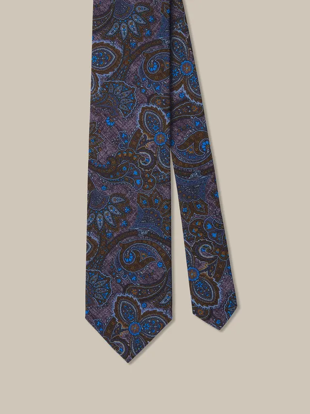Robert Talbott Robert Large Floral Best of Class cravatta lilla