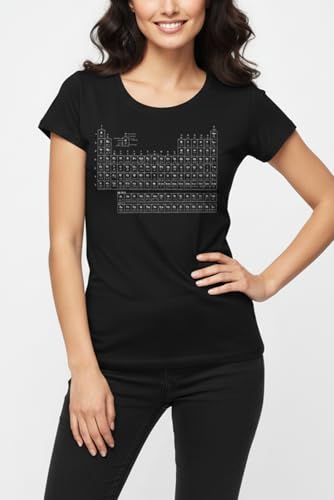 MAKAYA Tavola Periodica t-shirt donna cotone taglia L