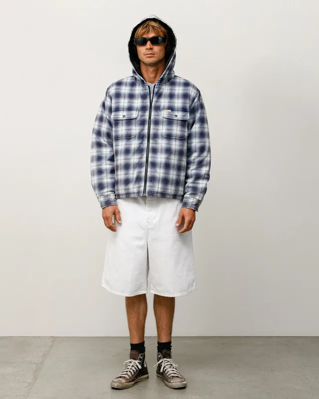 Stussy Big Ol Short Denim bermuda bianchi cotone