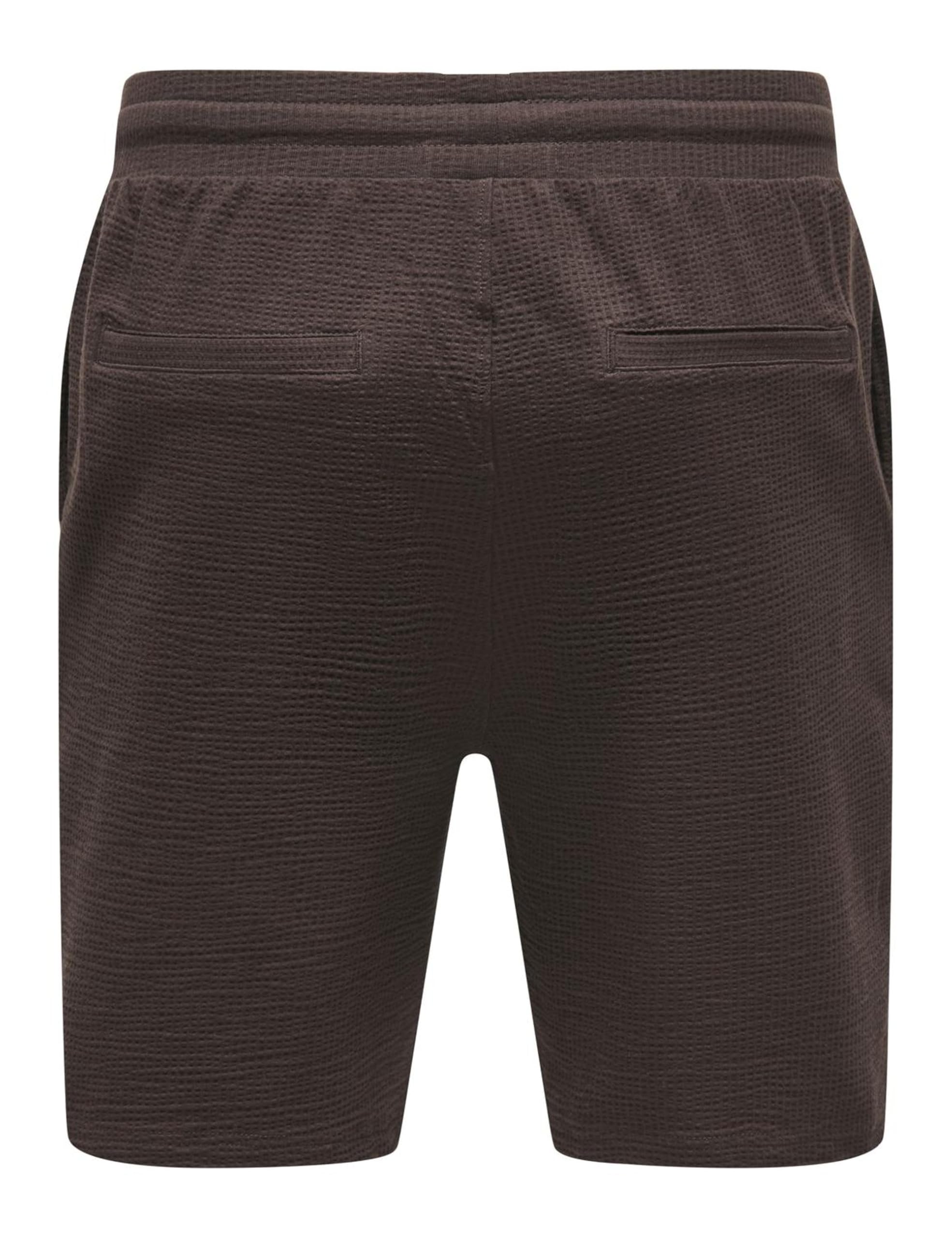 Only & Sons Onskian Pantaloncini uomo S marrone seersucker