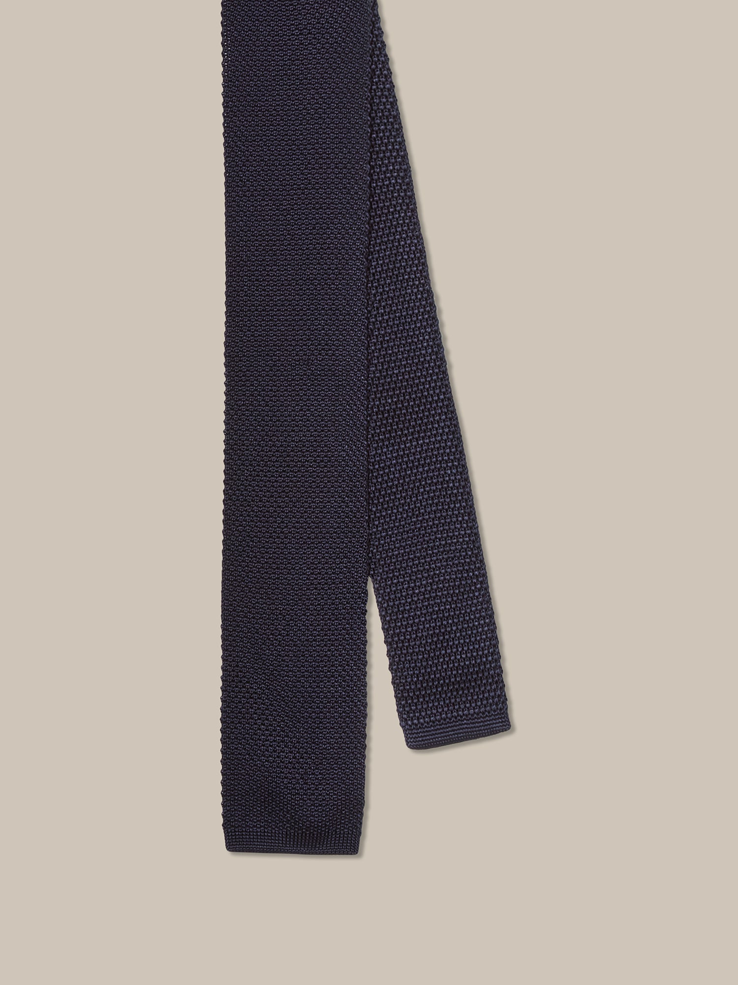 Robert Talbott Redford cravatta knit seta blu navy REG