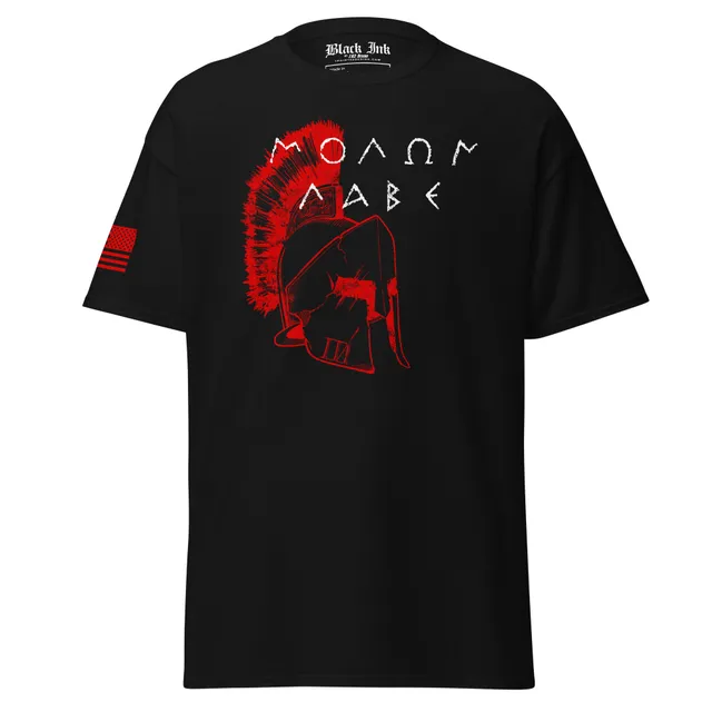 7.62 Design Molon Labe t-shirt uomo nera 100% cotone