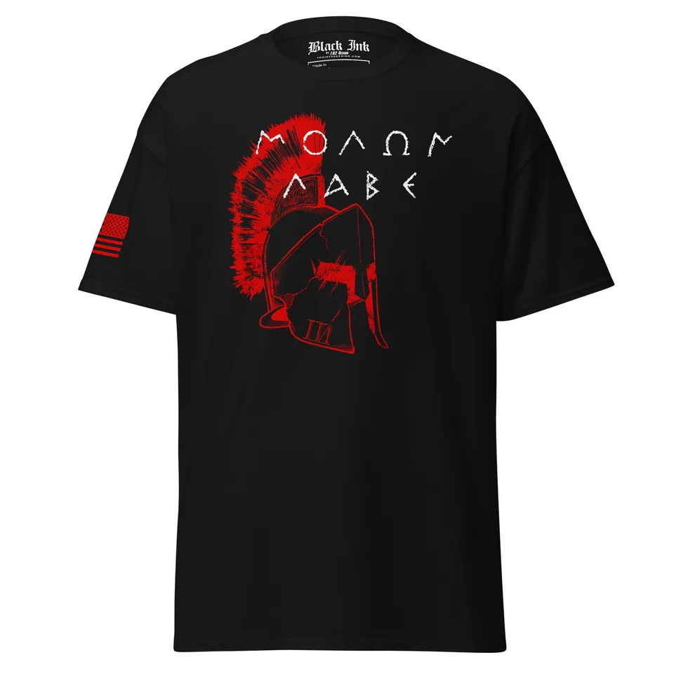 7.62 Design Molon Labe t-shirt uomo nera 100% cotone