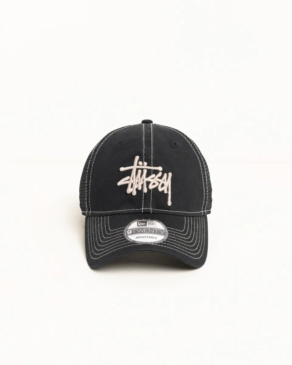 Stussy 9Twenty Washed Basic Trucker berretto nero