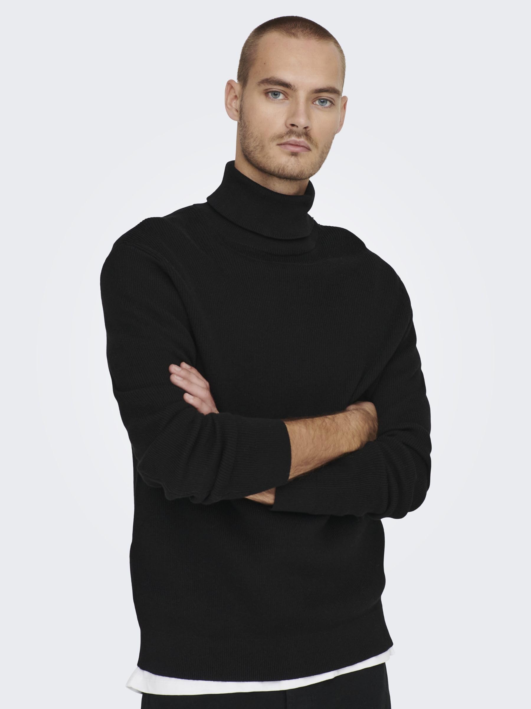 ONLY & SONS Onsphil Pullover Maglione Uomo Beige Taglia M