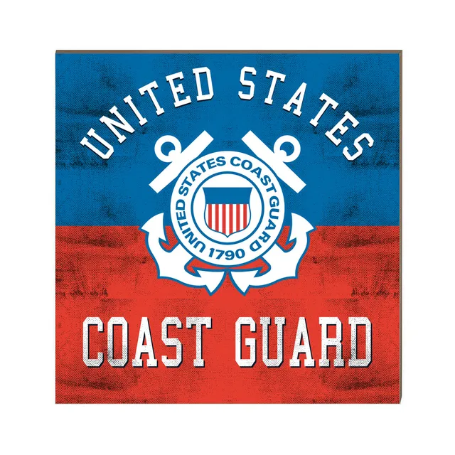7.62 Design Home Products Coast Guard Retro targa legno 10x10 blu