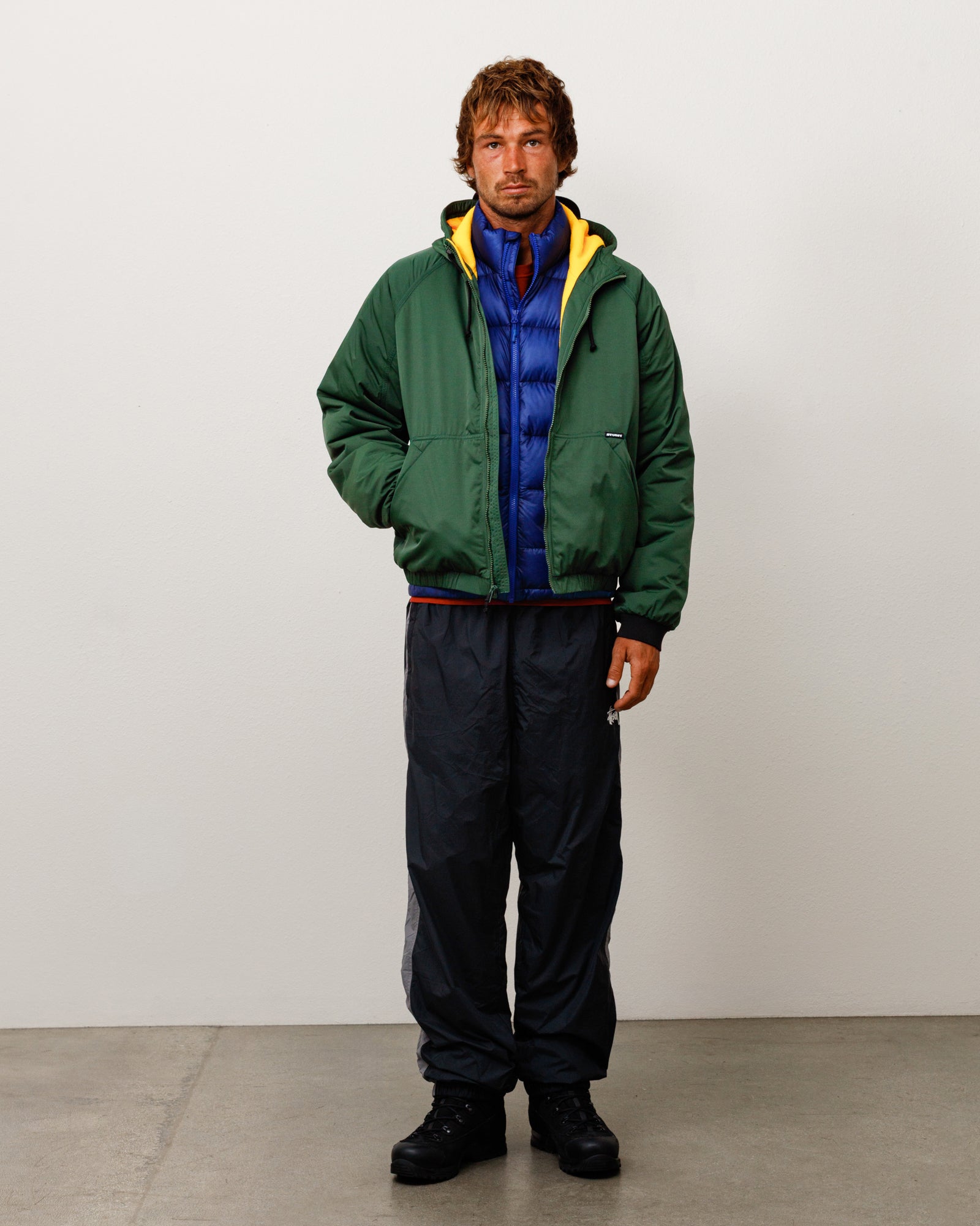 Stussy Coastline giacca forest nylon con pile