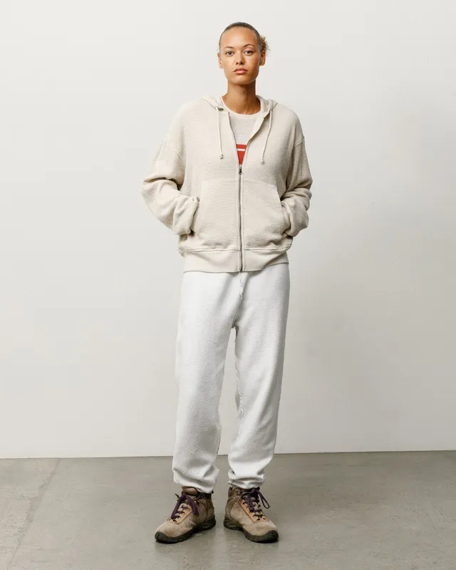 Stussy Lightweight Thermal Hoodie felpa bone con zip
