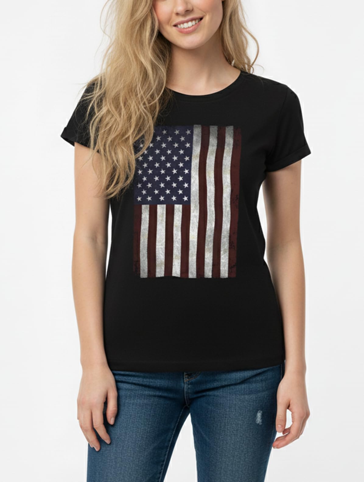 MAKAYA USA maglietta donna bandiera americana taglia S