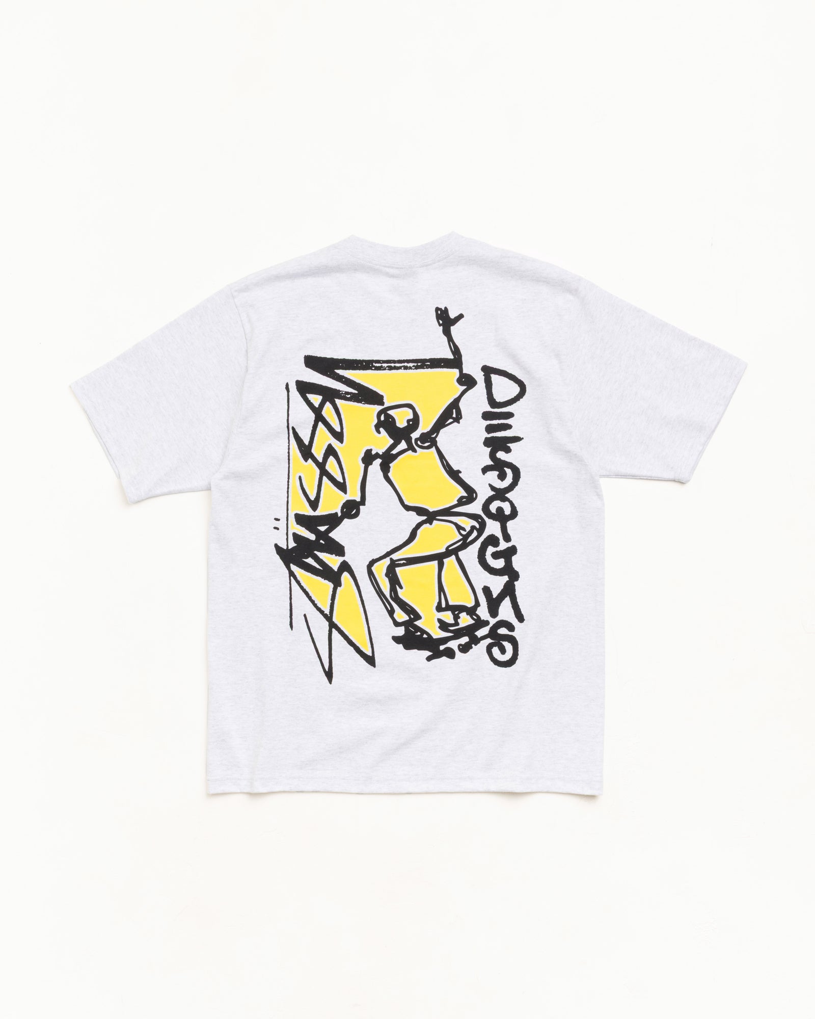 Stussy Smooth Sk8 Tee T-Shirt Ash Heather Cotone 220gsm