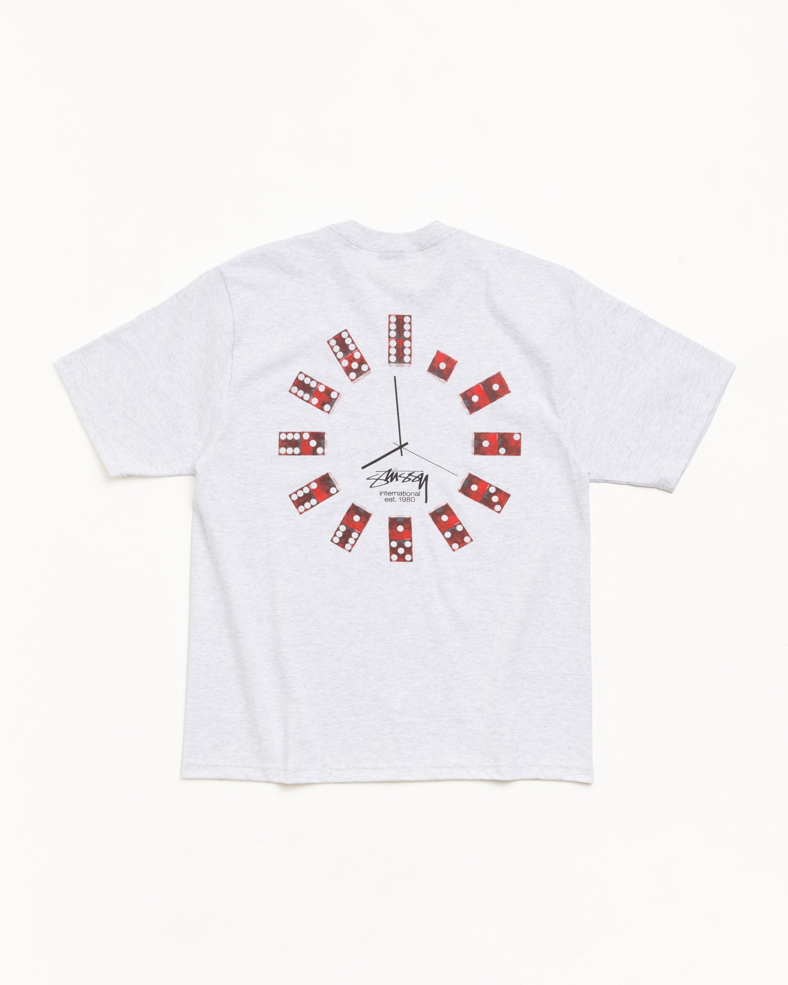 Stussy Dice Clock Tee t-shirt grigio 100% cotone