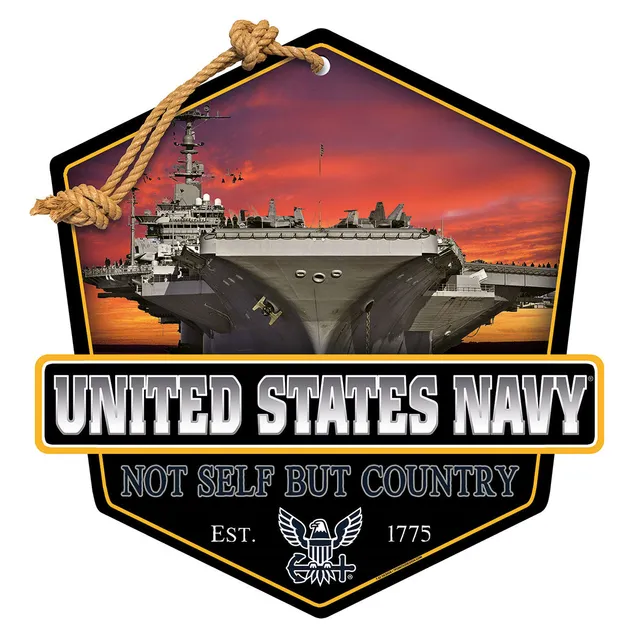7.62 Design USN Sea Power insegna MDF 50x50 cm corda