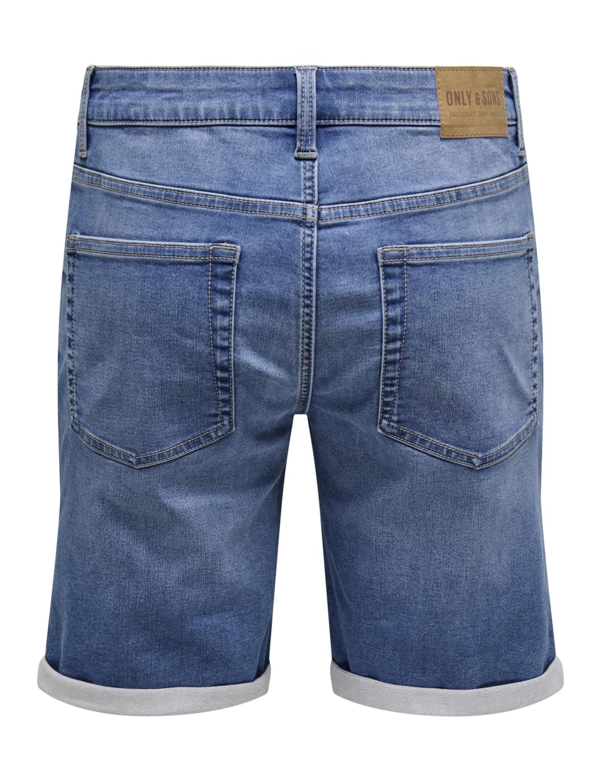 Only & Sons Onsply Destroy Shorts Denim M Blu