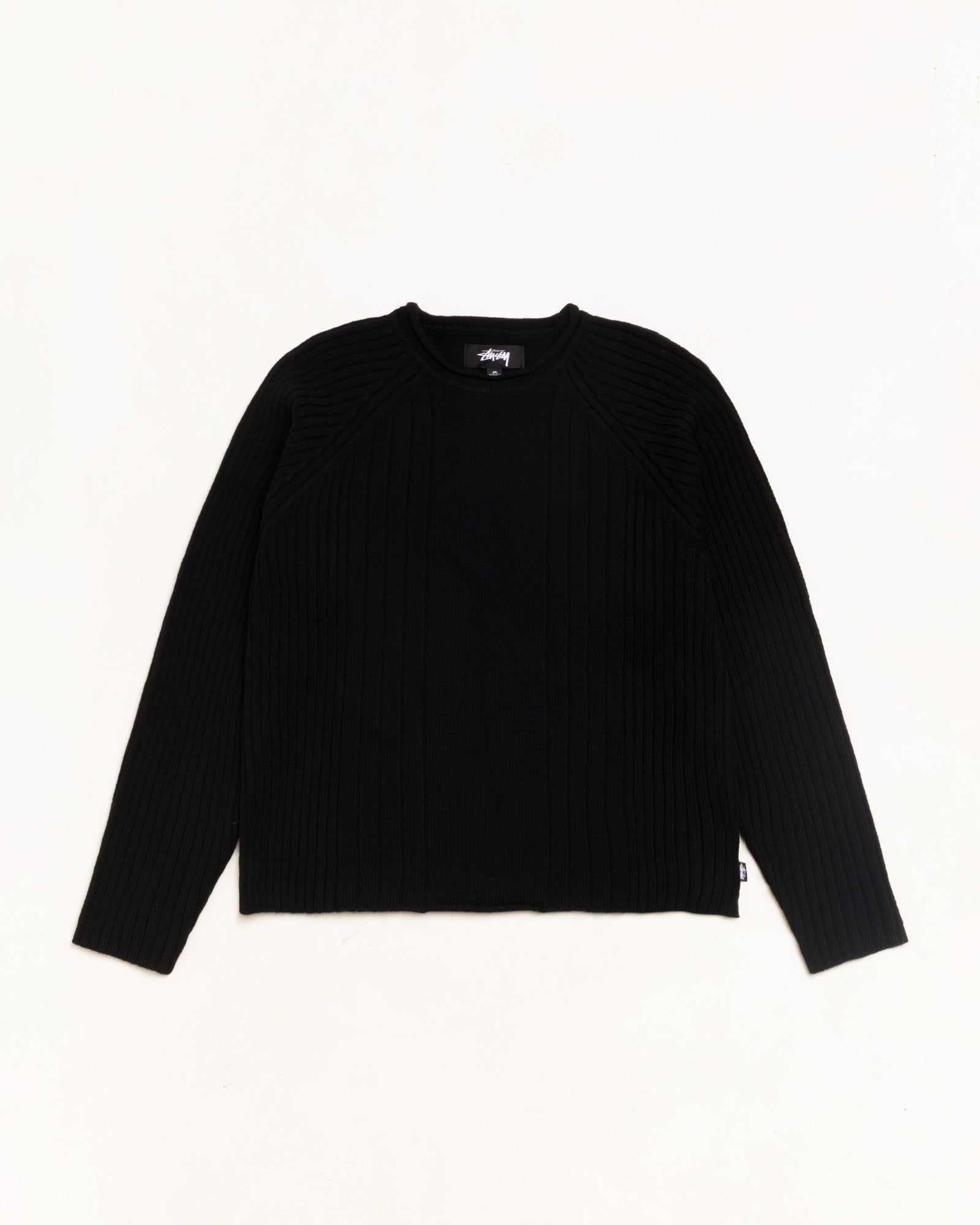 Stussy Merino Roll Neck maglione lana merino nero