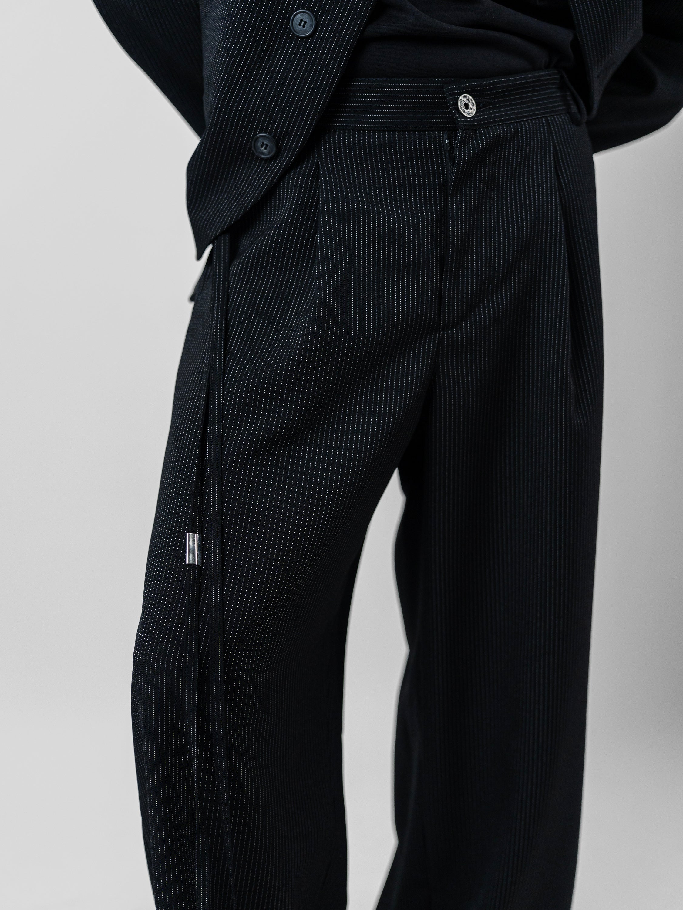 Tiat Fallen Angels Pinstripe metal pant pantaloni uomo gessato