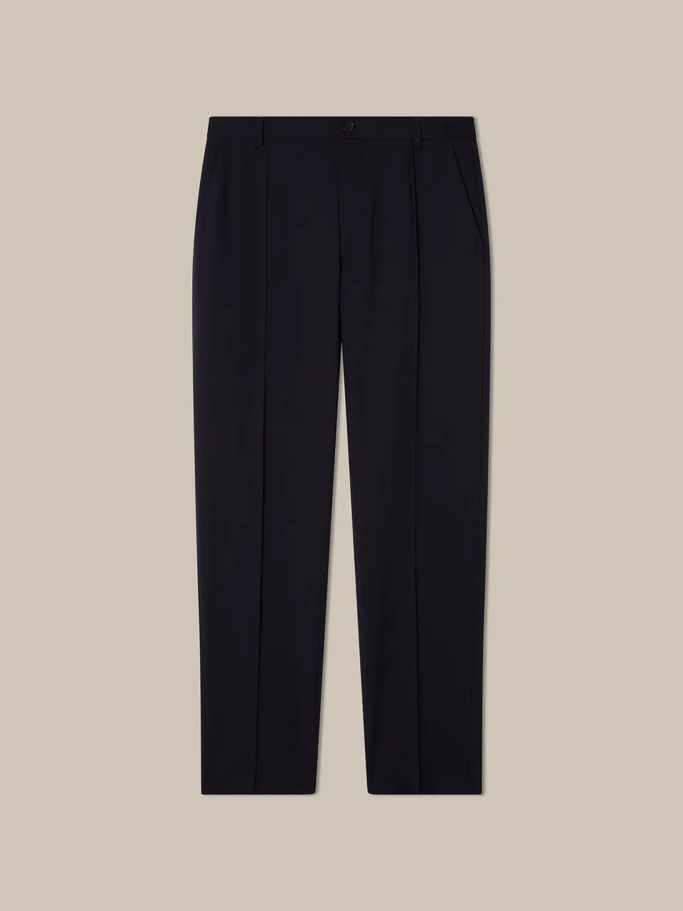 Robert Talbott Stewart Pantalone Lana Blu Navy Tech Wool