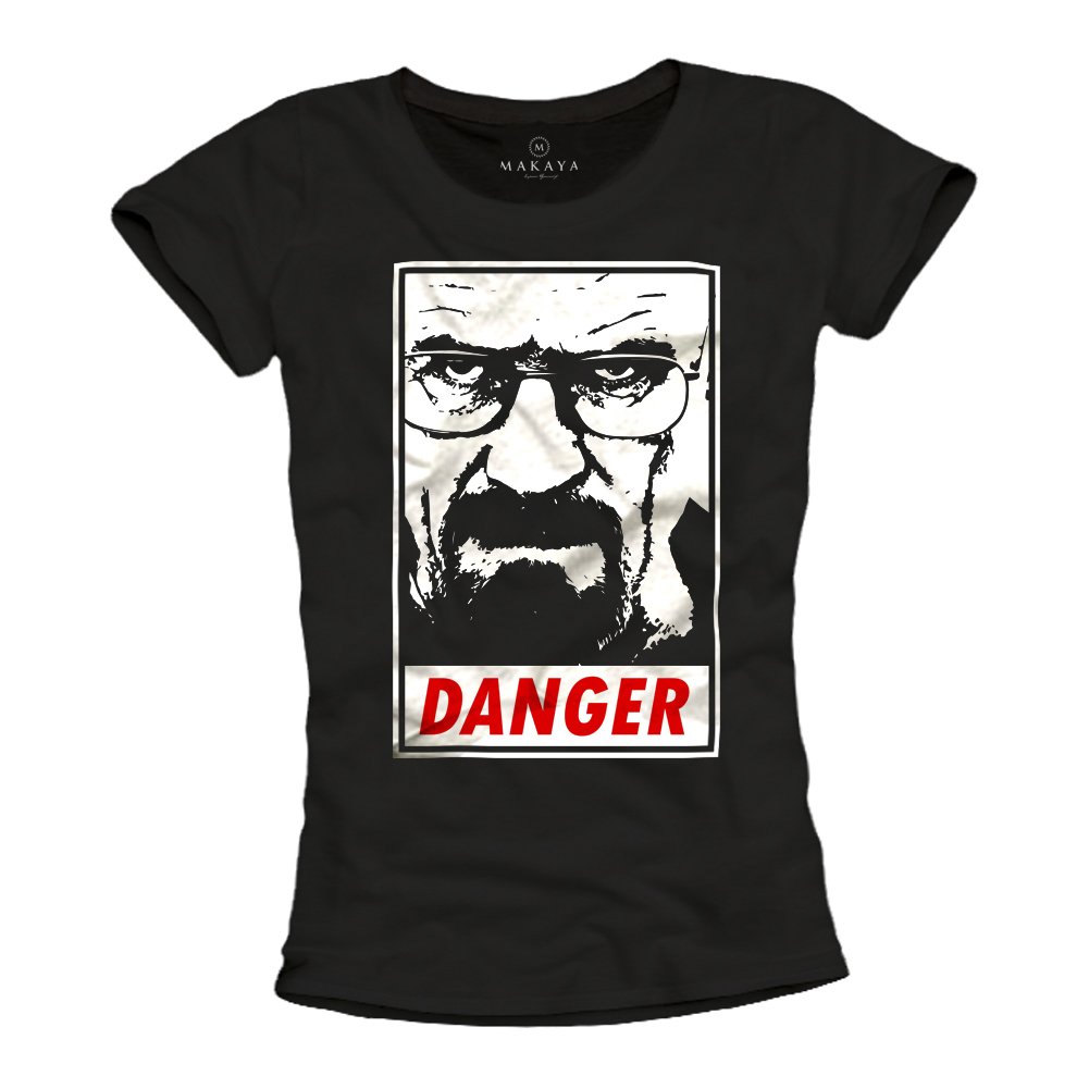 MAKAYA Heisenberg T-Shirt donna S I Am The Danger cotone
