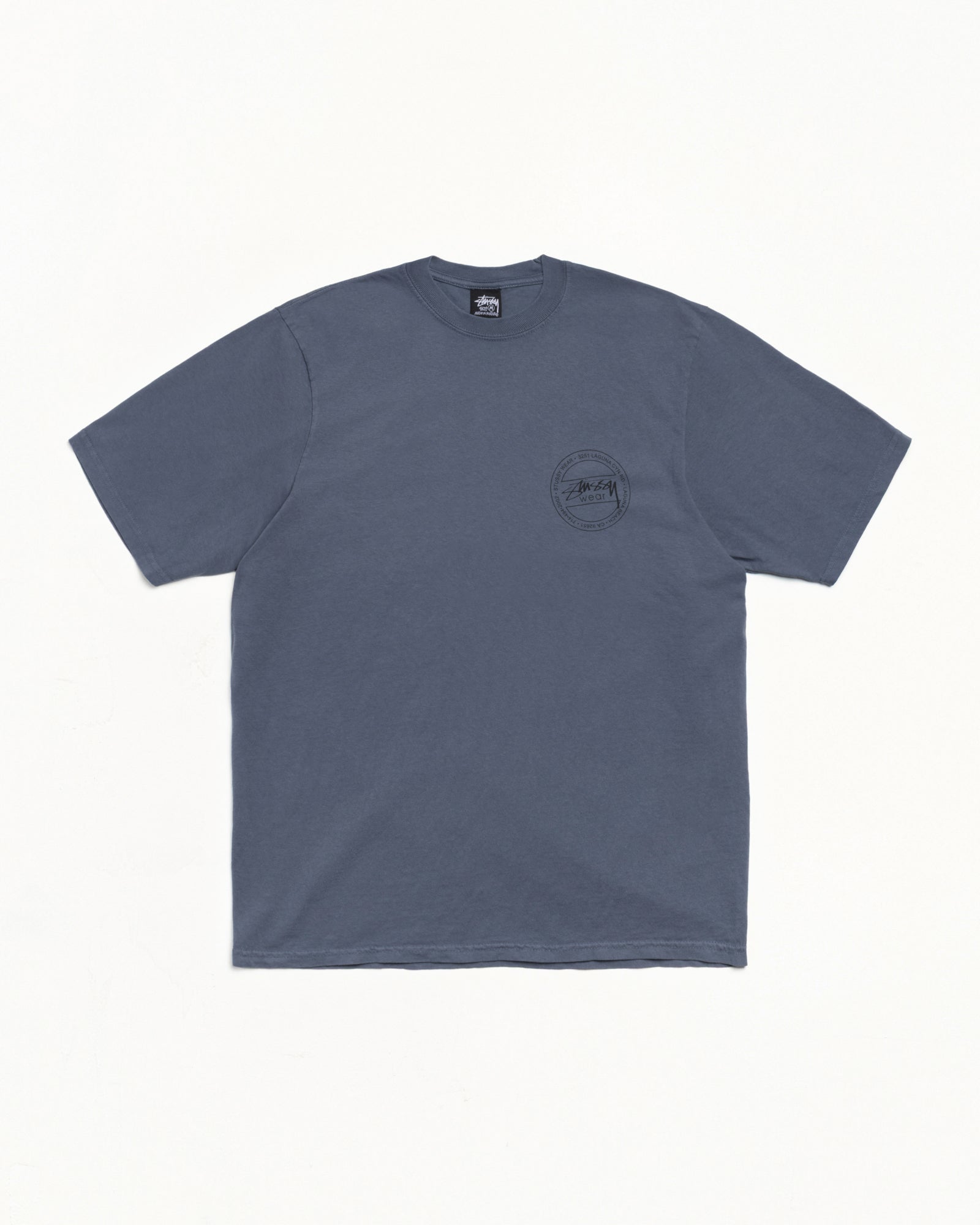 Stussy Wear Tee maglietta navy cotone 220gsm