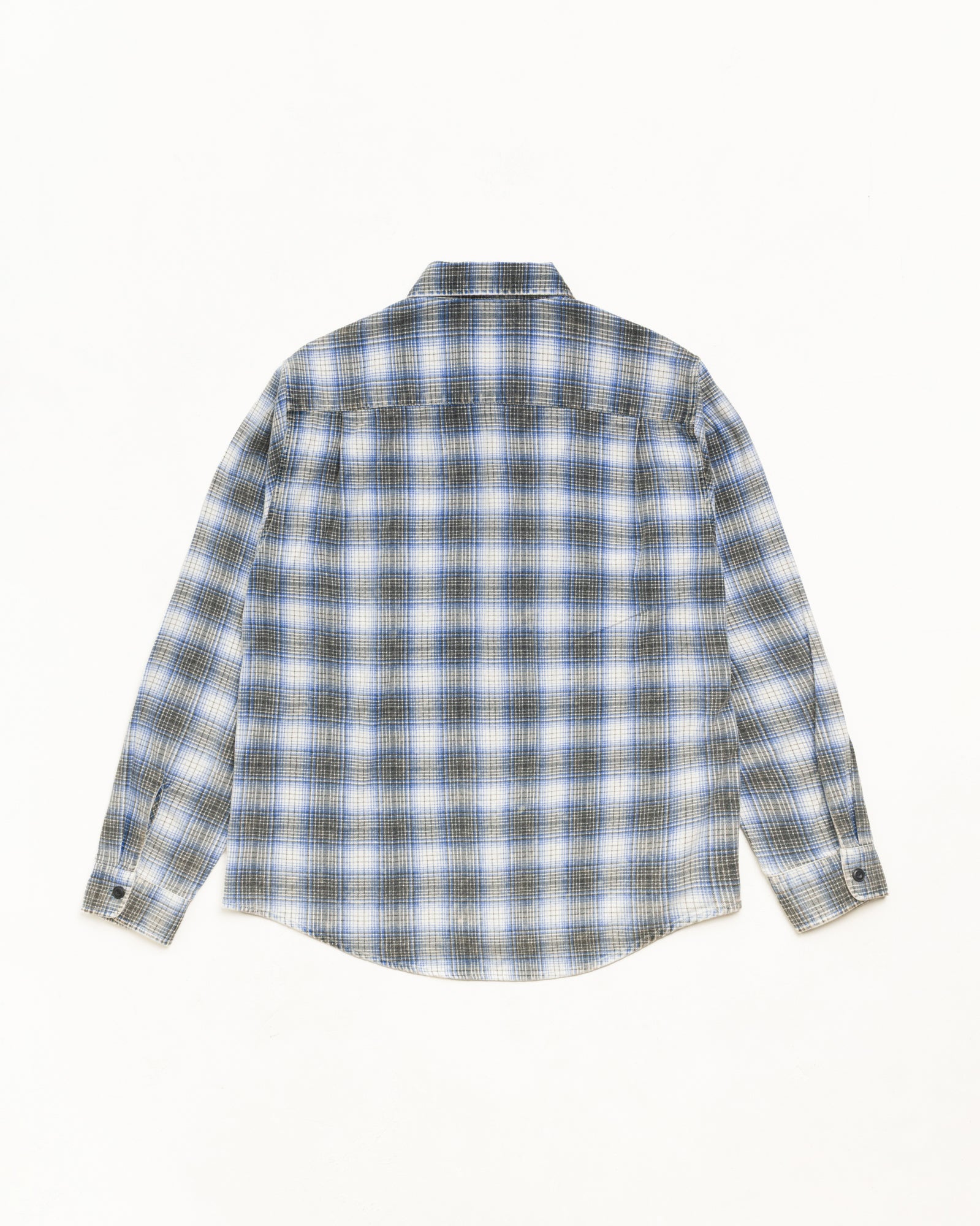 Stussy Dax Printed Shirt camicia blu flanella