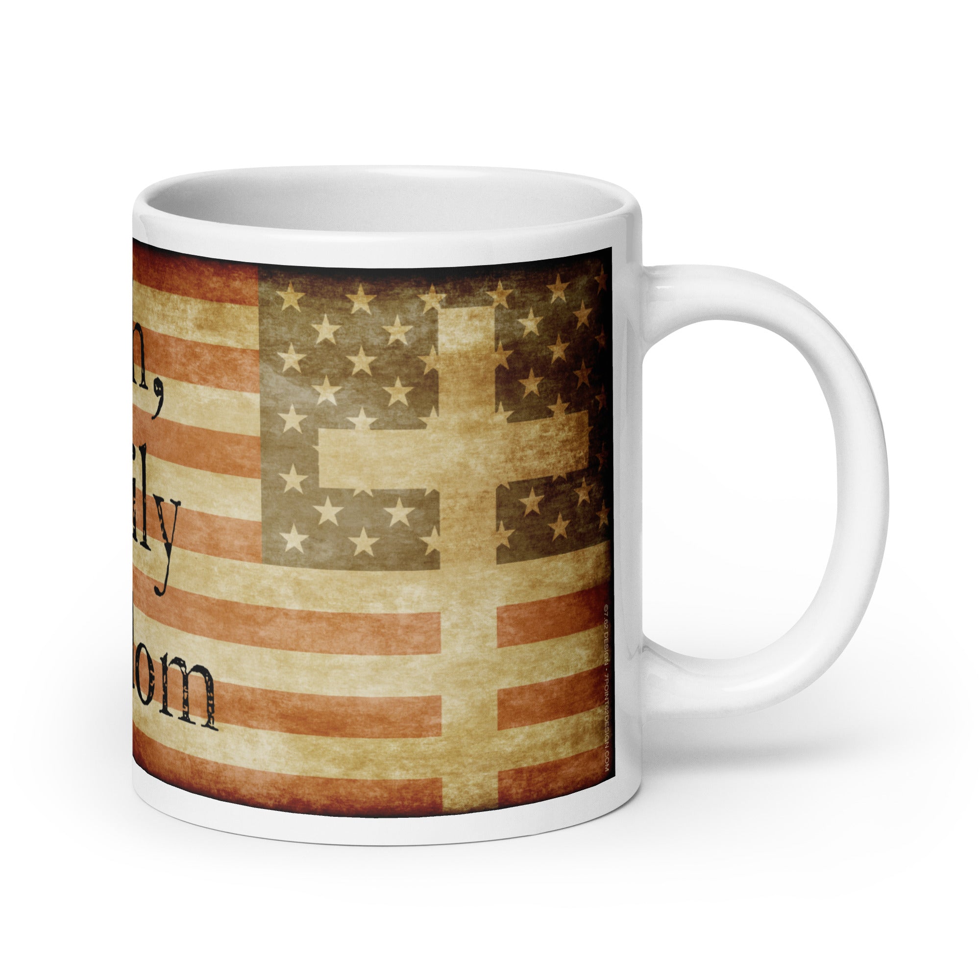7.62 Design Faith Family Freedom tazza ceramica 591 ml bianca