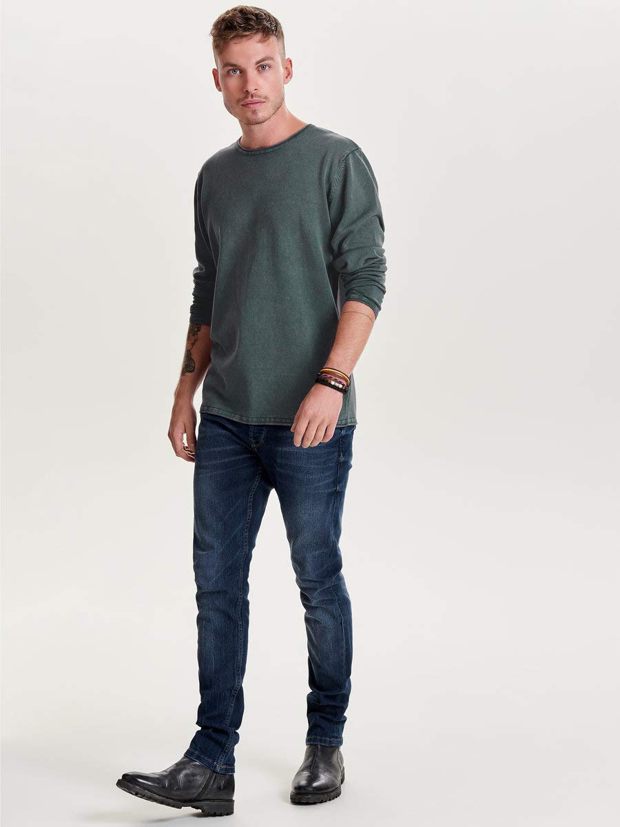 ONLY & SONS Maglieria Pullover Uomo Blu XS Leggero