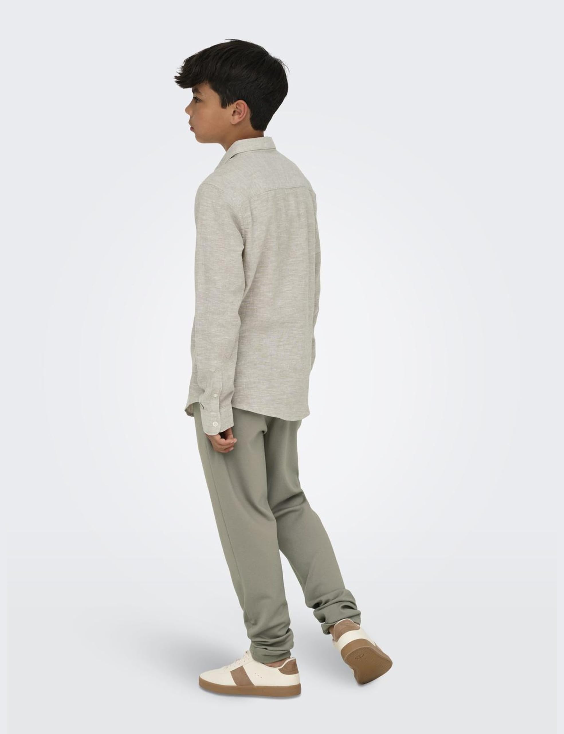 Only & Sons Osjcaiden Camicia Lino Bianco Pesca 170