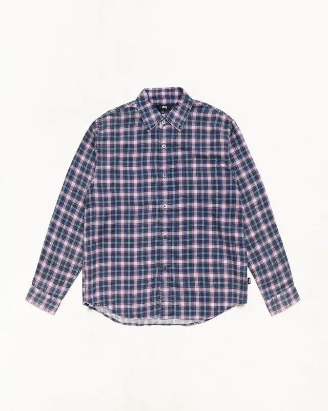 Stussy Matthew Printed Shirt camicia navy Tencel