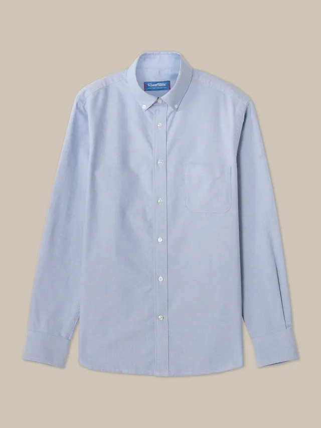 Robert Talbott George Oxford Button Down camicia cotone blu