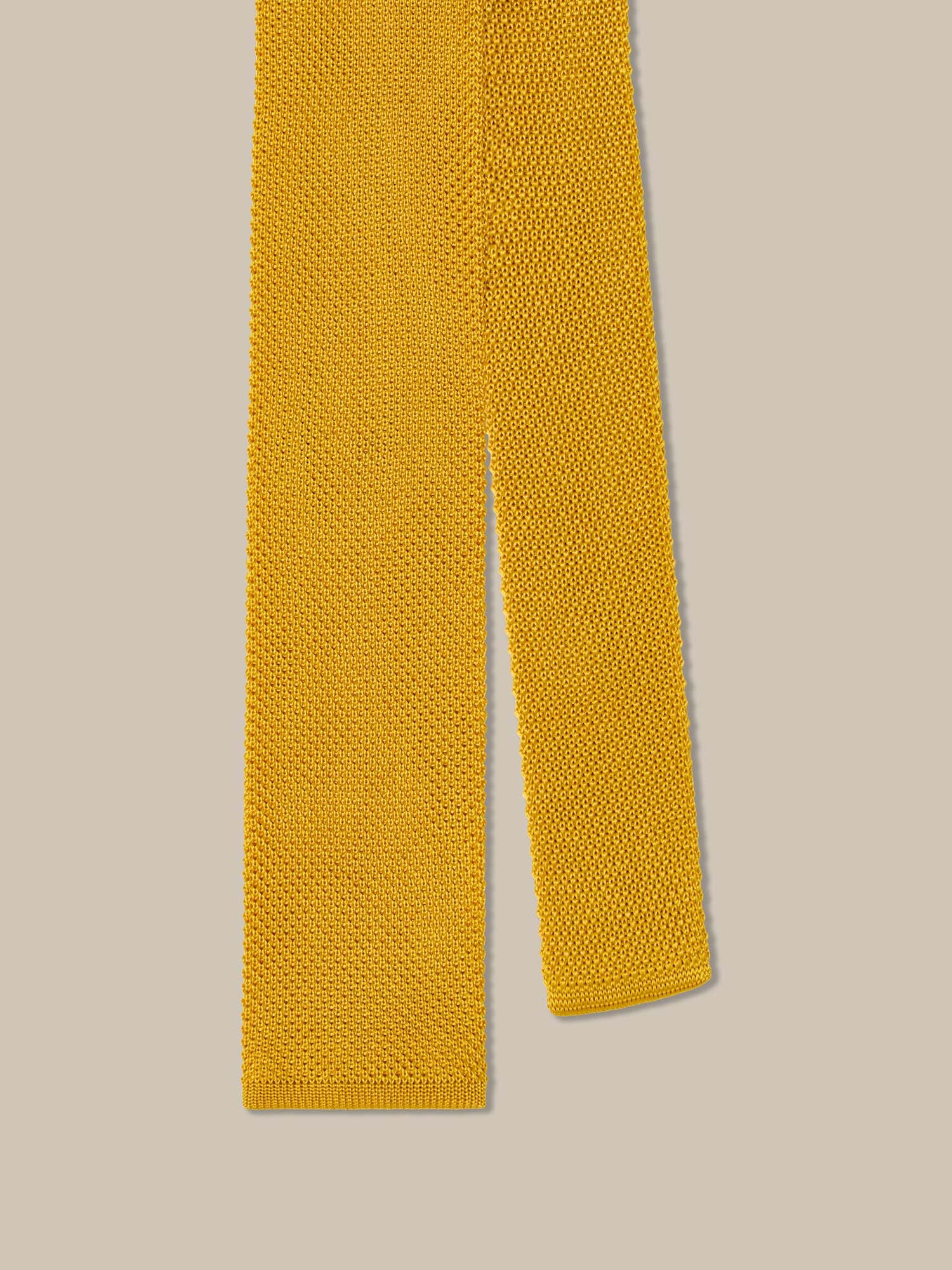 Robert Talbott Redford cravatta knit seta oro stretta
