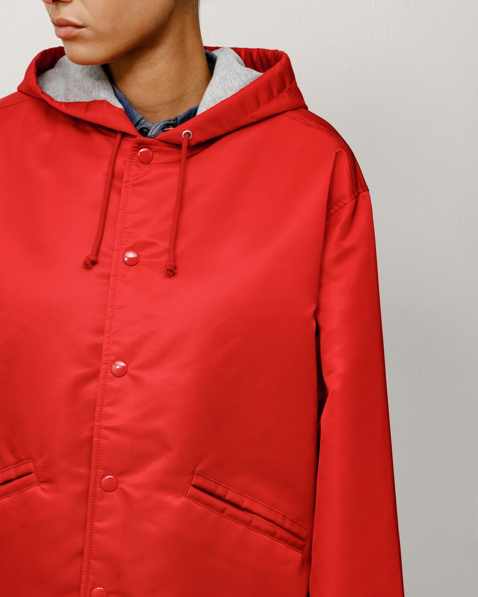 Stussy Hooded Coaches Jacket giacca nylon Red