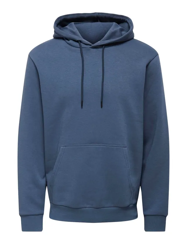 Only & Sons Onsceres felpa cappuccio uomo XXL indaco cotone