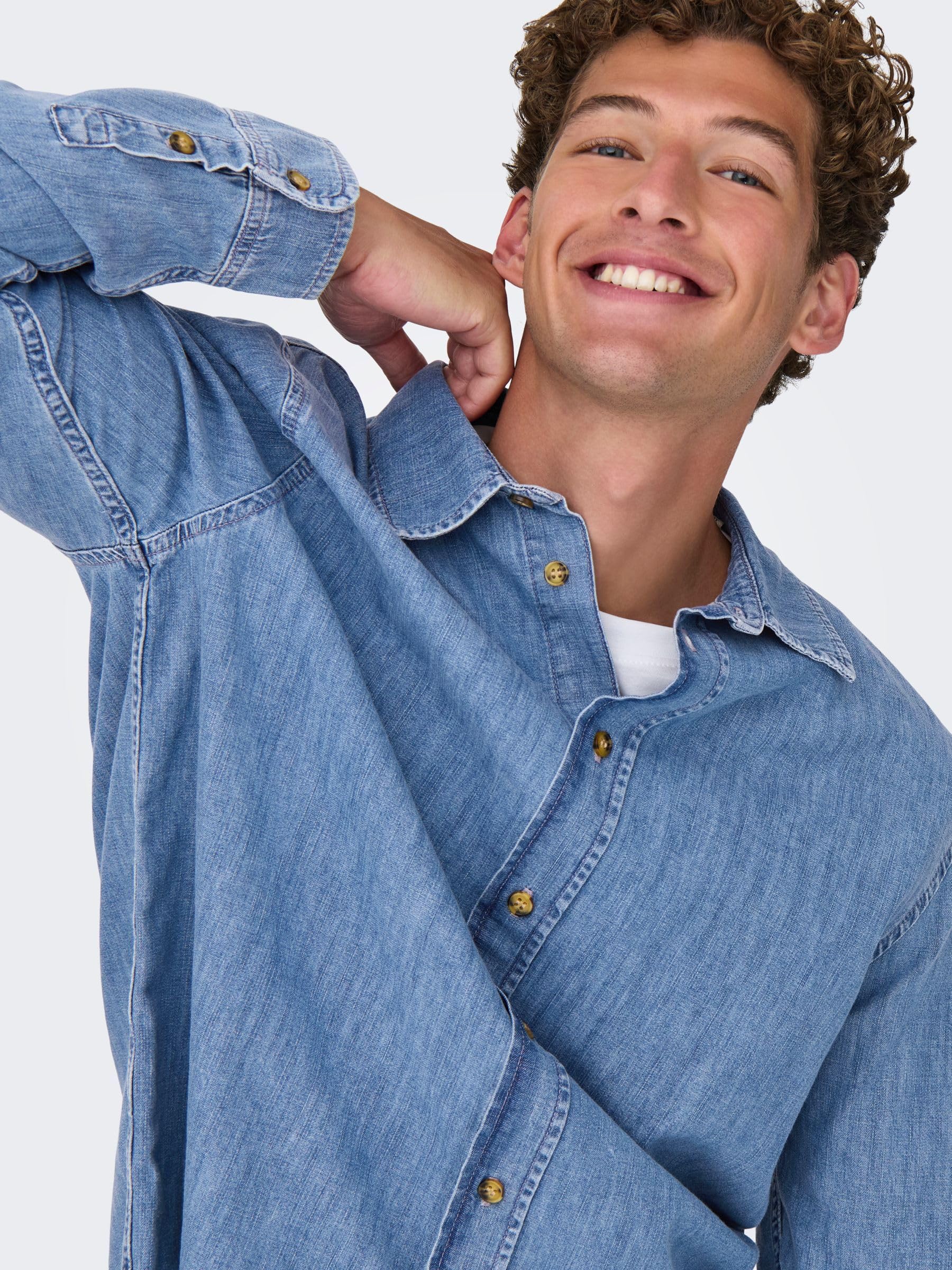 Only & Sons Onsean Camicia Uomo Cotone Taglia L