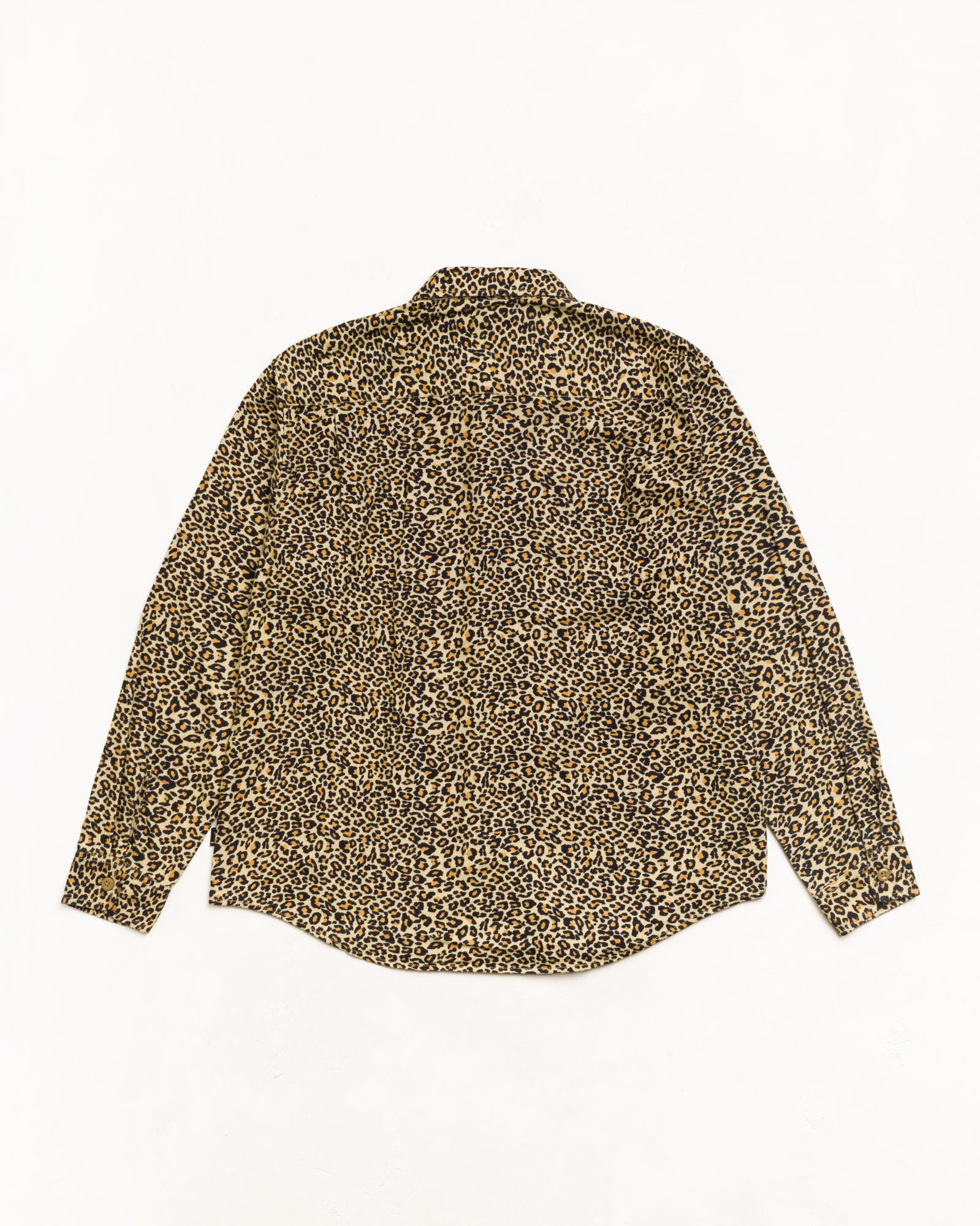 Stussy Animal Print Flannel Shirt camicia leopard 100% cotone