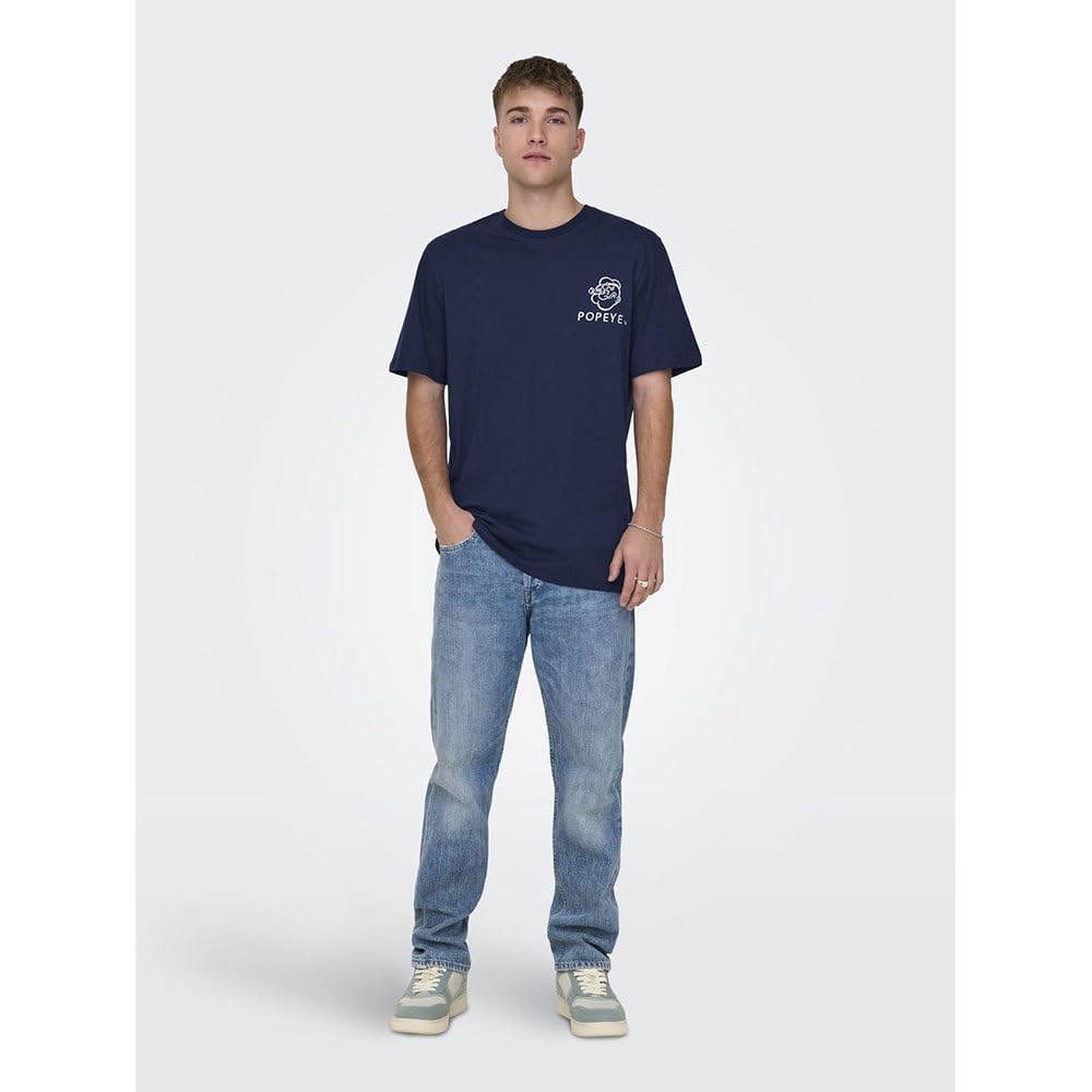 ONLY & SONS Popeye Life T-Shirt Uomo Cotone Bio S
