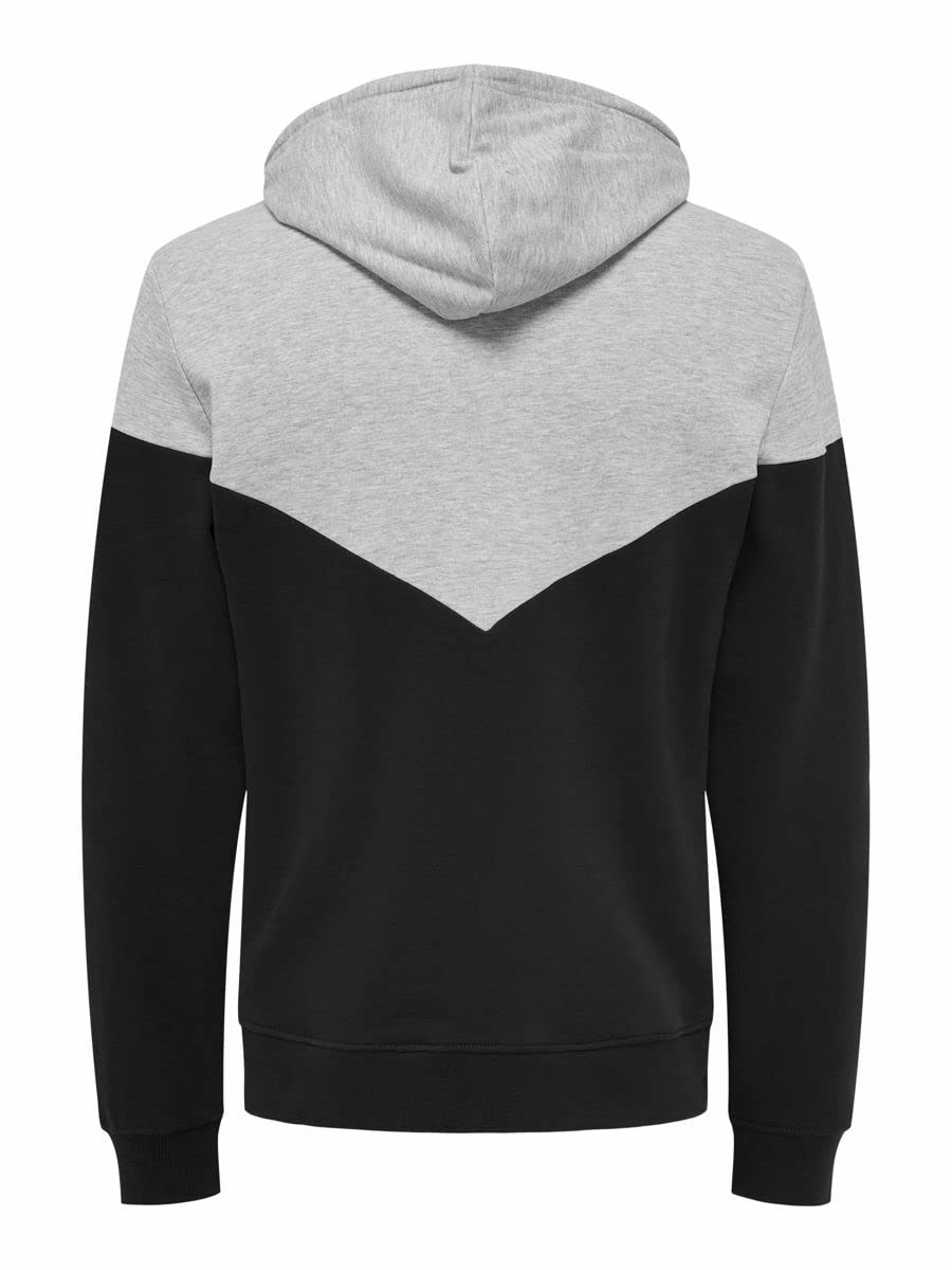 Only & Sons Onswagner Felpa Uomo Cappuccio Navy fantasia