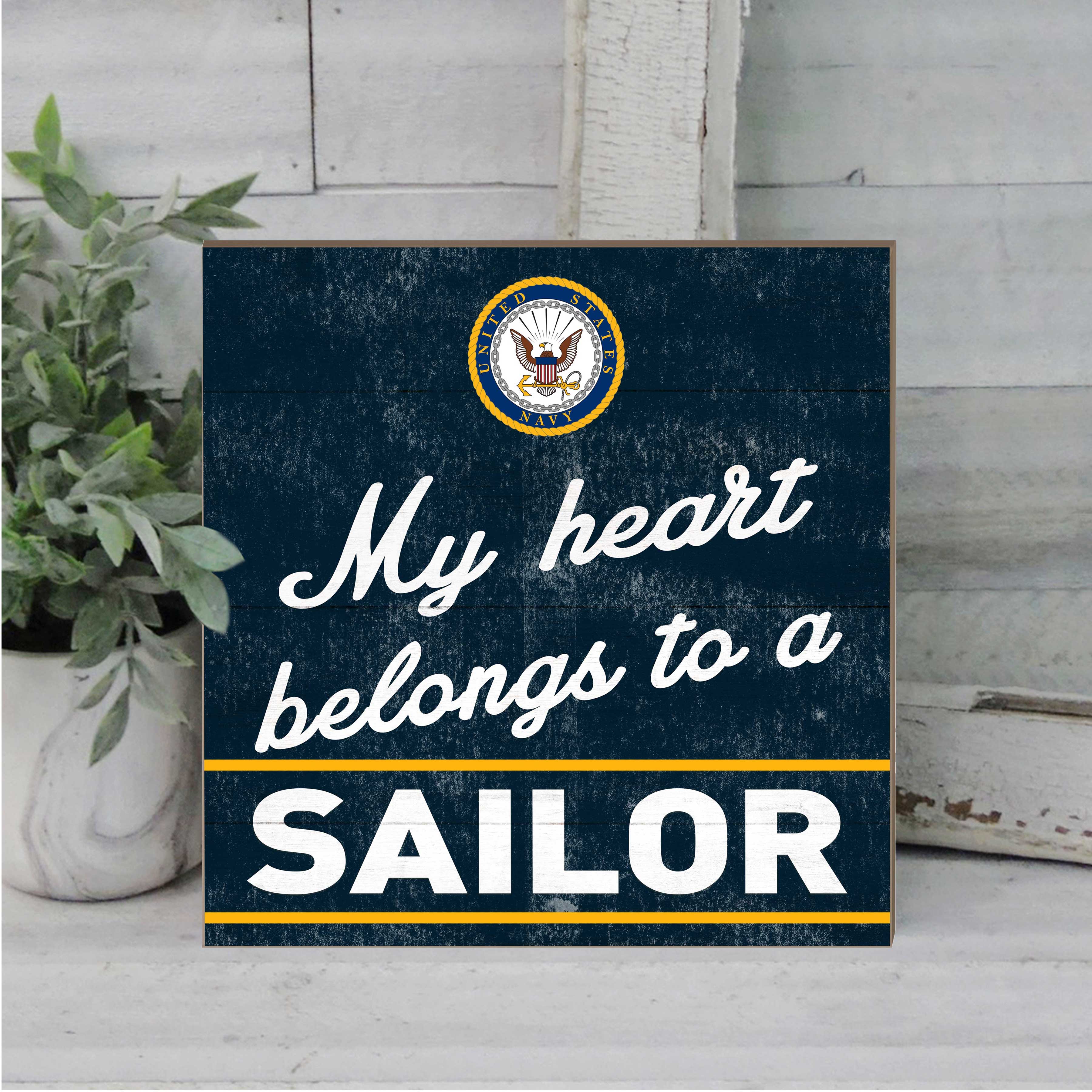 7.62 Design Home Targa Legno Navy Sailor 25x25 cm MDF