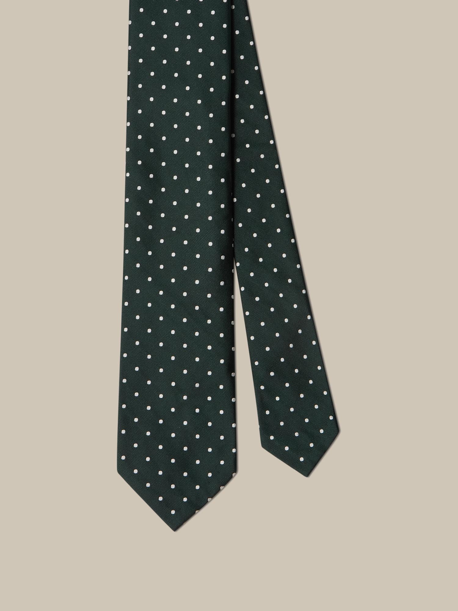 Robert Talbott Newman 7 Fold cravatta seta verde REG